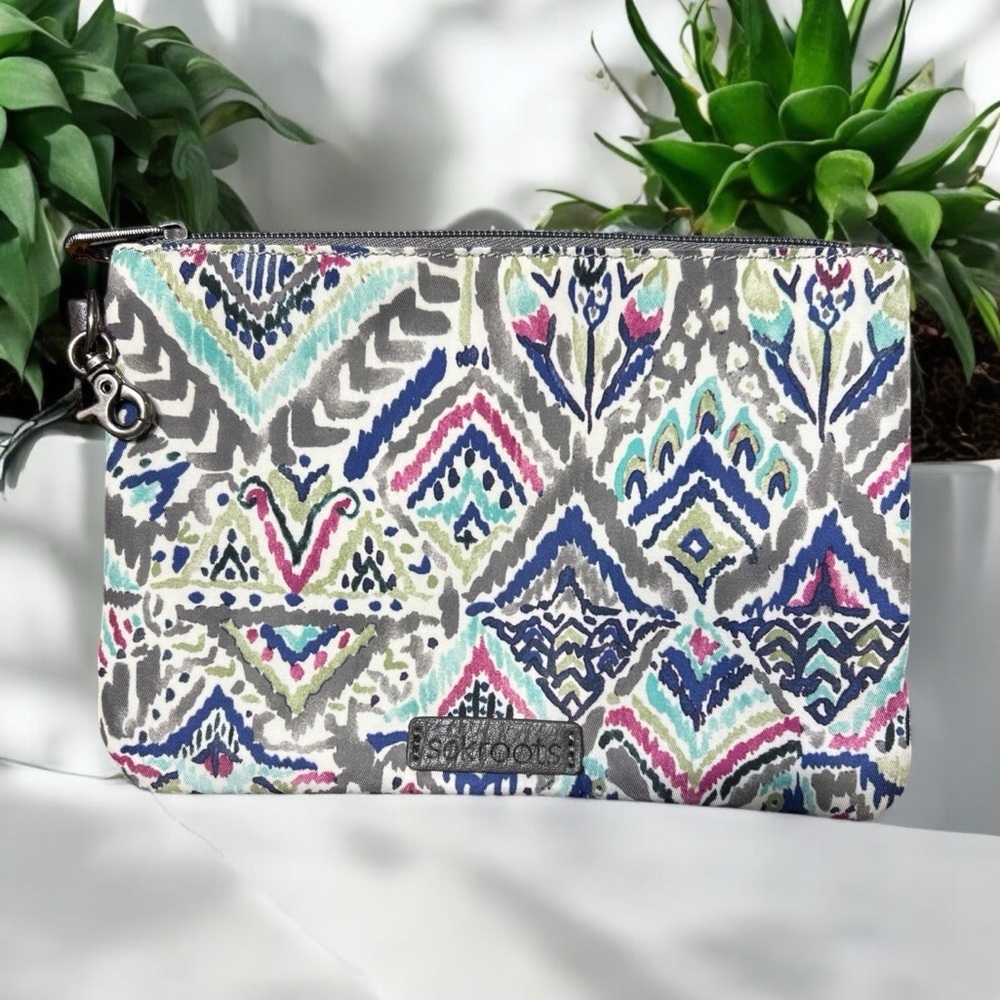 Sakroots Zipper Cosmetic Make Up Bag Essentials Bag Clutch